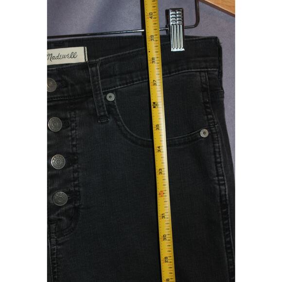 Madewell Button Up Black Skinny Jeans Size 8/29 Stretch - Picture 4 of 7
